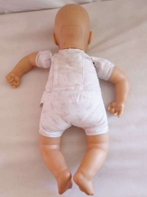 ADORABLE ZAPF CREATIONS GIGGLING/SUCKING BABY ANNABELL DOLL - SIMILAR TO BABY BORN DOLL