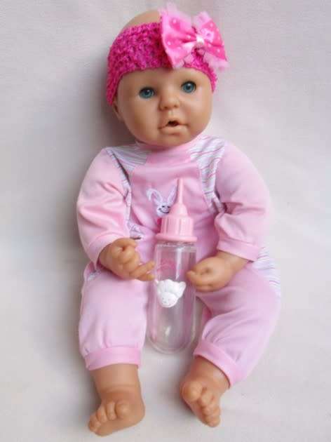 ADORABLE ZAPF CREATIONS GIGGLING/SUCKING BABY ANNABELL DOLL - SIMILAR TO BABY BORN DOLL