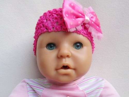ADORABLE ZAPF CREATIONS GIGGLING/SUCKING BABY ANNABELL DOLL - SIMILAR TO BABY BORN DOLL