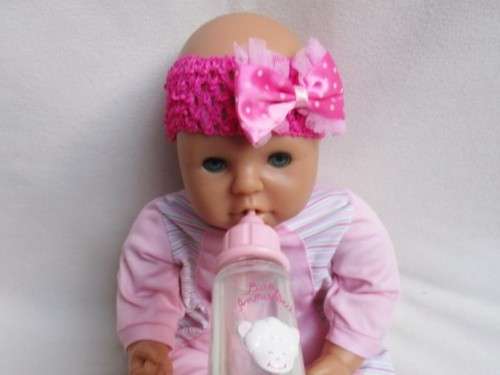 ADORABLE ZAPF CREATIONS GIGGLING/SUCKING BABY ANNABELL DOLL - SIMILAR TO BABY BORN DOLL