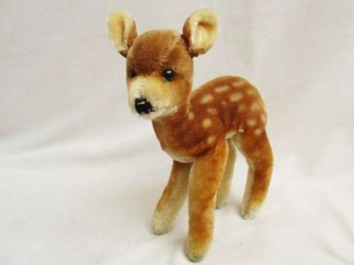 A VINTAGE 1950's/60's STEIFF MOHAIR  FAWN DEER