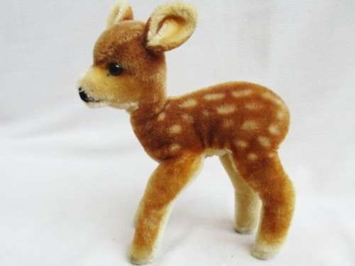 A VINTAGE 1950's/60's STEIFF MOHAIR  FAWN DEER