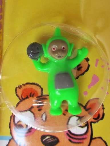FOUR SWEET TINY VINTAGE TELETUBBIES AND WATCH STILL SEALED IN ORIGINAL PACKAGE!!