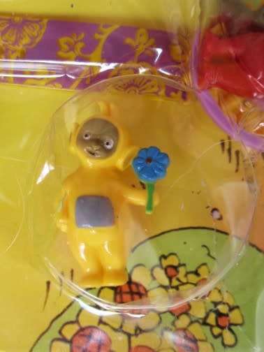 FOUR SWEET TINY VINTAGE TELETUBBIES AND WATCH STILL SEALED IN ORIGINAL PACKAGE!!