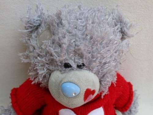 A LARGE TATTY TEDDY  (ME TO YOU)  WITH 'DIAMOND' ON NOSE