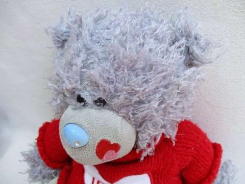 A LARGE TATTY TEDDY  (ME TO YOU)  WITH 'DIAMOND' ON NOSE