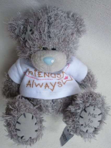 CUTE TATTY TEDDY  (ME TO YOU) WEARING A CUTE 'FRIENDS ALWAYS' T SHIRT!!
