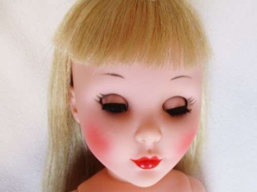 A VINTAGE DOLL WITH EXQUISITE FURGA SIMONA-LIKE LOOK - MARKED 'SAD' ON BACK OF HEAD!!