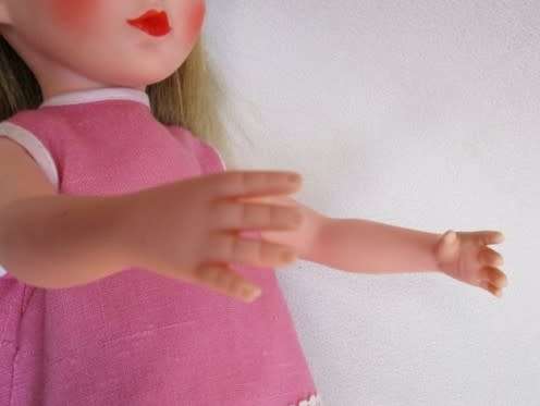 A VINTAGE DOLL WITH EXQUISITE FURGA SIMONA-LIKE LOOK - MARKED 'SAD' ON BACK OF HEAD!!