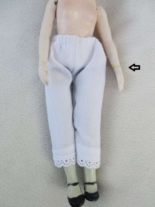 SPECIAL FIND!! A SMALL 21CM TALL ANTIQUE LATE 1800's 'WAX OVER' DOLL STRAIGHT OUT OF THE ATTIC !!