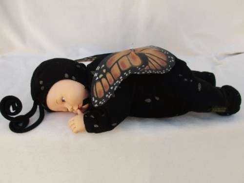 RARE!!  A LARGE 40CM TALL ANNE GEDDES BABY DOLL IN BUTTERFLY COSTUME!!
