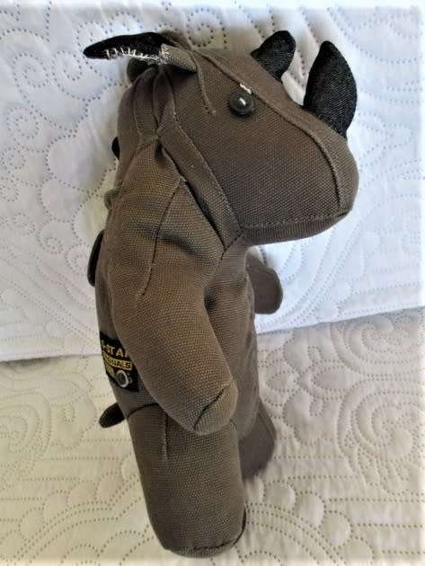 FOR THE FASHION CONSCIOUS BABY - A COLLECTABLE G-STAR RAW PULL-STRING MUSICAL RHINO