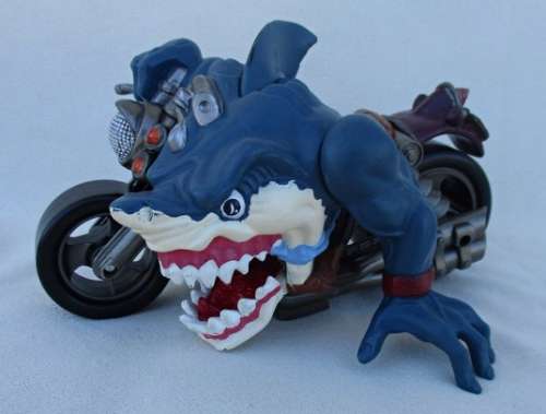 1995 MATTEL STREET SHARKS RIPSTER RIP RIDER MOTORCYCLE ACTION FIGURE