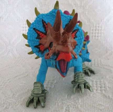 AWESOME ARTICULATED CHAP MEI BEAST RAIDERS-TRICERATOPS DINOSAUR AND RIDER