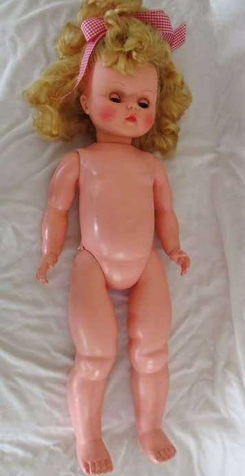SO RARE!! A LARGE VINTAGE 1950's/60's  EVERGREEN, HONG KONG WALKING DOLL (NO 1027)   - 66CM TALL