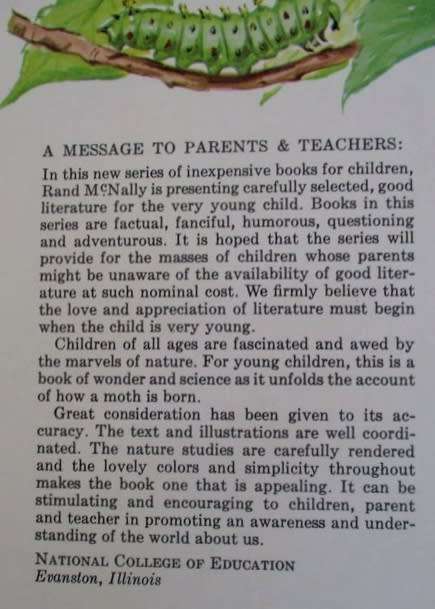 1967 HARDCOVER - A COLLECTABLE AND EDUCATIONAL BOOK - A MOTH IS BORN
