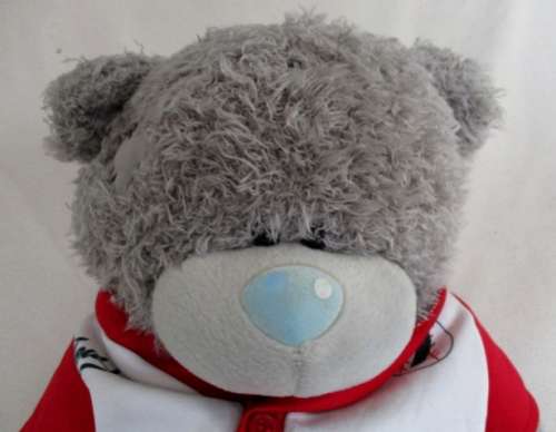 A LARGE TATTY TEDDY  (ME TO YOU)  IN HIS 'TEDDY/7' SHIRT