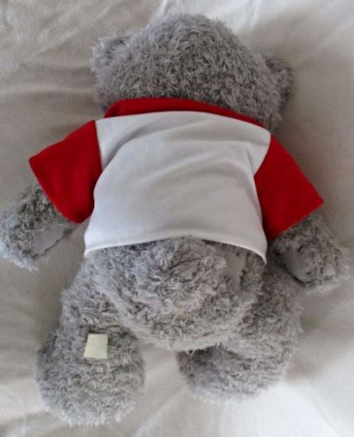 A LARGE TATTY TEDDY  (ME TO YOU)  IN HIS 'TEDDY/7' SHIRT