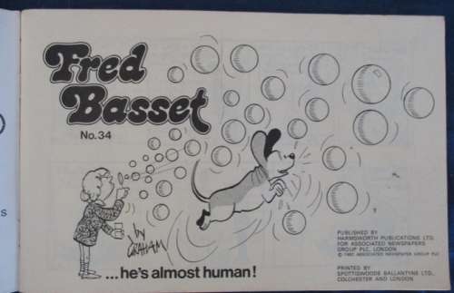 1982/83 NO.s 34 & 35 - FRED BASSET - I HAVEN'T SEEN THIS LOVABLE HOUND FOR QUITE A WHILE!
