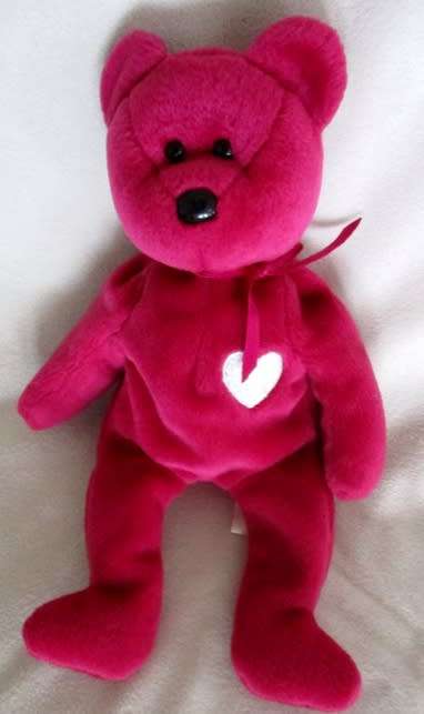 TY BEANIE BABY BEAR - VALENTINA