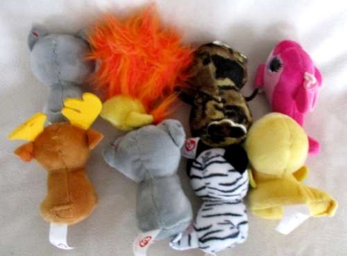 A COLLECTION OF EIGHT TY TEENIE BEANIE BOOS MADE FOR MCDONALDS