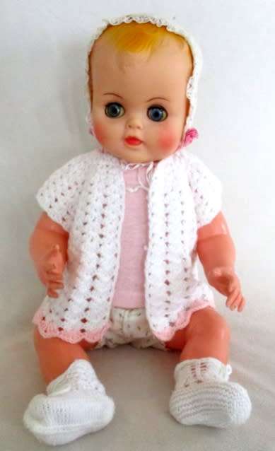 ROSY CHEEKED 48CM TALL DARLING - VINTAGE DOLL NO 1200 MADE BY EVERGREEN, HONG KONG