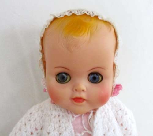 ROSY CHEEKED 48CM TALL DARLING - VINTAGE DOLL NO 1200 MADE BY EVERGREEN, HONG KONG