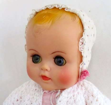 ROSY CHEEKED 48CM TALL DARLING - VINTAGE DOLL NO 1200 MADE BY EVERGREEN, HONG KONG