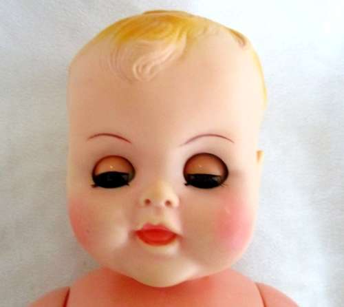 ROSY CHEEKED 48CM TALL DARLING - VINTAGE DOLL NO 1200 MADE BY EVERGREEN, HONG KONG