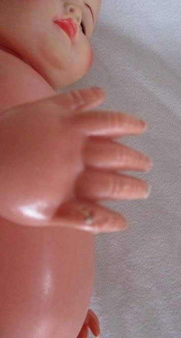 ROSY CHEEKED 48CM TALL DARLING - VINTAGE DOLL NO 1200 MADE BY EVERGREEN, HONG KONG