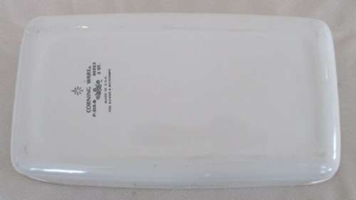 VINTAGE RECTANGULAR CORNING WARE BAKING DISH WITH BLUE CORNFLOWER DESIGN
