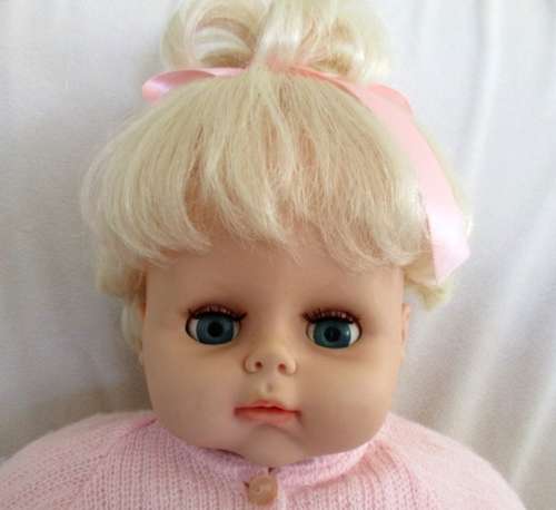 JUST THE SWEETEST 52CM TALL VINTAGE BABY DOLL WITH GORGEOUS BIG OPEN/CLOSE EYES!!