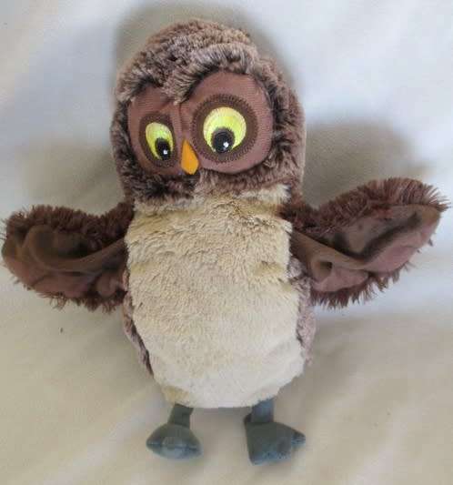 TWO CUTE FOREST ANIMAL HAND PUPPETS - AN OWL AND A HEDGEHOG!