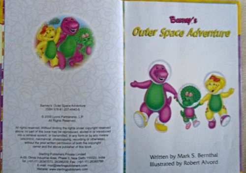 BARNEY'S OUTER SPACE ADVENTURE - HARCOVER IN GREAT CONDITION