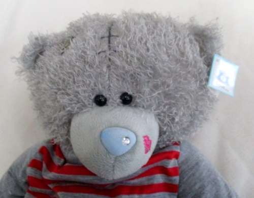 RATHER DIFFERENT!! A LARGE TATTY TEDDY  (ME TO YOU) WITH 'DIAMOND' ON NOSE & 'LIPSTICK' ON HIS SNOUT