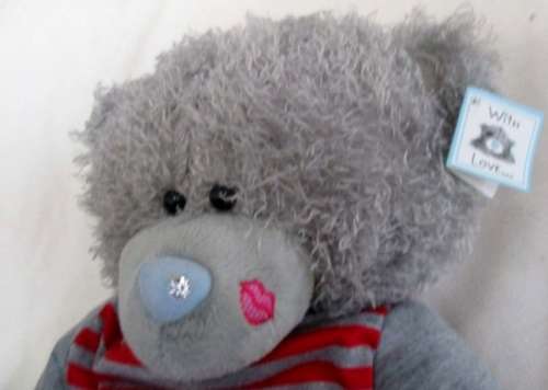 RATHER DIFFERENT!! A LARGE TATTY TEDDY  (ME TO YOU) WITH 'DIAMOND' ON NOSE & 'LIPSTICK' ON HIS SNOUT