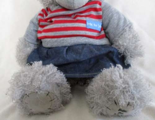 RATHER DIFFERENT!! A LARGE TATTY TEDDY  (ME TO YOU) WITH 'DIAMOND' ON NOSE & 'LIPSTICK' ON HIS SNOUT