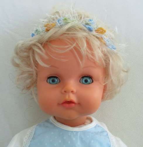 THE MOST DARLING VINTAGE SEBINO, ITALY LARGE 50CM TALL DOLL WITH BRIGHT BLUE EYES!