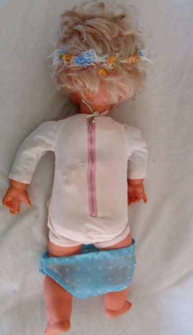 THE MOST DARLING VINTAGE SEBINO, ITALY LARGE 50CM TALL DOLL WITH BRIGHT BLUE EYES!