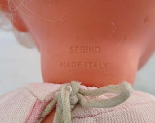 THE MOST DARLING VINTAGE SEBINO, ITALY LARGE 50CM TALL DOLL WITH BRIGHT BLUE EYES!