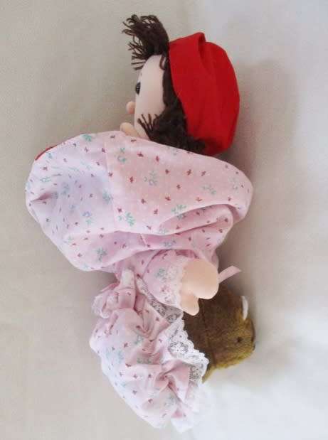 TOPSY TURVY DOLL - 3-SIDED LITTLE RED RIDING HOOD - GREAT FOR STORY TIME!!