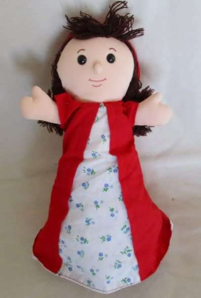 TOPSY TURVY DOLL - 3-SIDED LITTLE RED RIDING HOOD - GREAT FOR STORY TIME!!