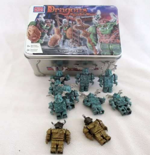 A MEGA BLOKS DRAGONS KRYSTAL WAR CONTAINING TEN FIGURES
