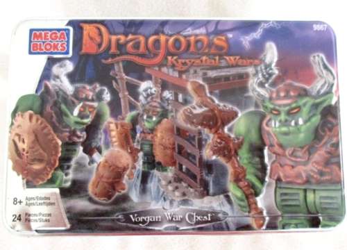 A MEGA BLOKS DRAGONS KRYSTAL WAR CONTAINING TEN FIGURES