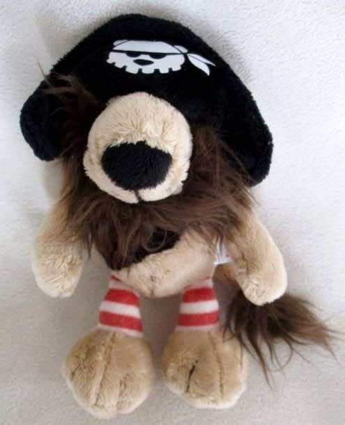 TWO CUTE SMALL COLLECTABLE NICI TOYS - A WOLF IN SHEEP'S CLOTHING AND A PIRATE LION!
