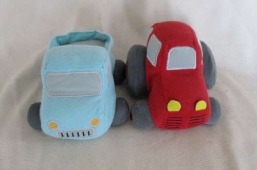 TWO CUTE SOFT CARS FOR A LITTLE BOY