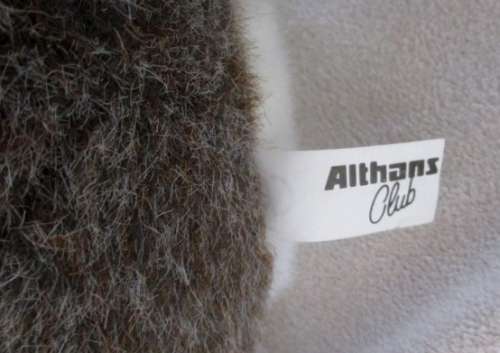 A VERY WELL MADE ALTHANS CLUB, GERMANY RACCOON WITH  QUALITATS-ZERTIFIKAT TAG AND ORIGINAL CHEST TAG