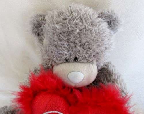 A LARGER TATTY TEDDY  (ME TO YOU) - HOLDING A PRETTY 'I LOVE YOU' PILLOW