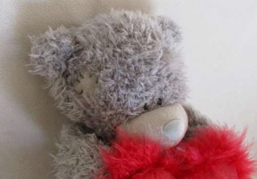 A LARGER TATTY TEDDY  (ME TO YOU) - HOLDING A PRETTY 'I LOVE YOU' PILLOW