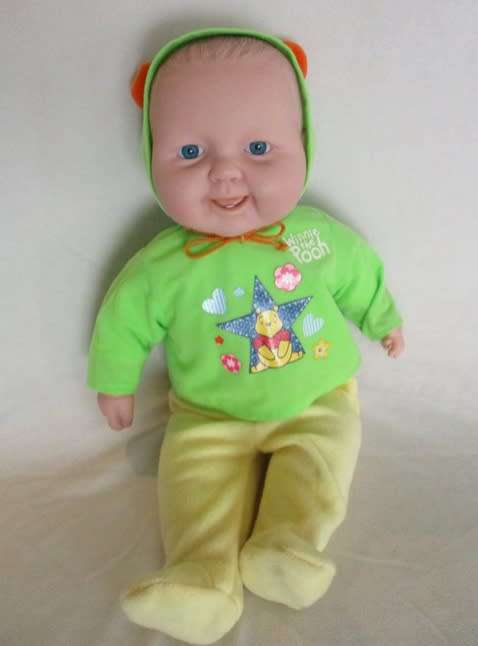 A LARGE, HAPPY 54CM TALL BABY DOLL WITH TWO CUTE FRONT TEETH